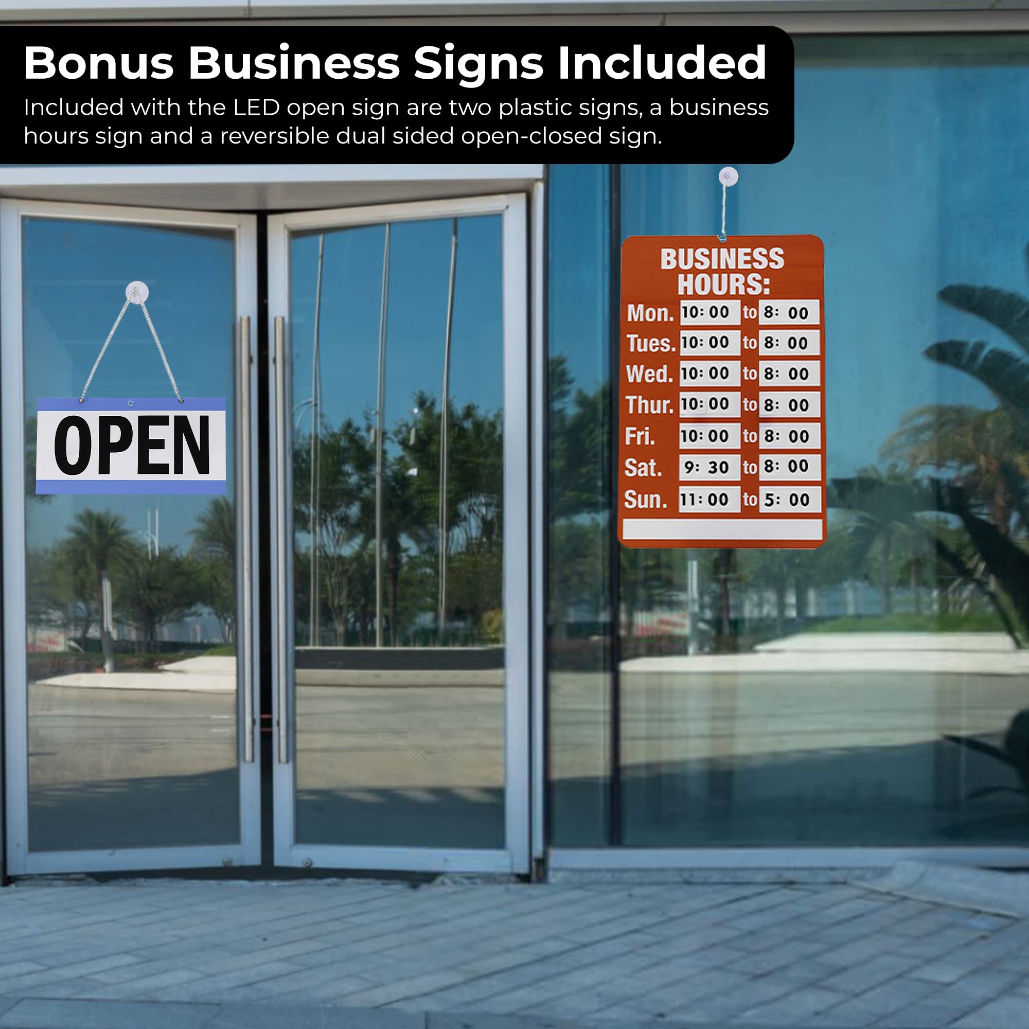 LED Open Sign for Business - 23 x 14 inch (Large Size) Open Sign